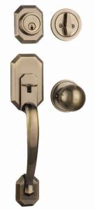 China Deadbolt Household Door Handle Lock Double Cylinder Single Handle Entry Handle With Lock wholesale