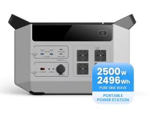 China Portable Power Stations Charging Lifepo4 2500W Solar Energy Power Station 2496Wh For Traveling Outdoor Fishing wholesale