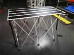 Plywood Aluminum Dj Stand Table Built In Shelf Folds Down Easy Transport