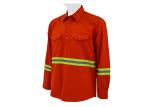High Visibility Custom Work Shirts XS-3XL Size With Detailed Sleeve Band