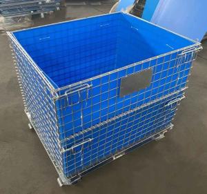 China Blue Turnover Box PP Hollow Sheet Corrugated Plastic Storage Bins wholesale