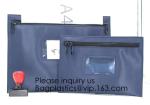 Zipper Security Bank Deposit Bag, Cash Bag, Utility Pouch, Money Bag With Key