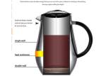 Stainless Steel Tea Double Wall Coffee Plunger 8 Cup SS304