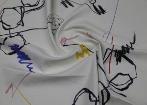 China Graffiti Style White Faux Leather Fabric , Waterproof High Grade PU Leather wholesale