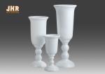Wine Cup Design Glossy White Fiberglass Planters Floor Vases Large Planters