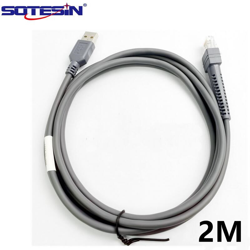 Sotesin 2M Usb Barcode Scanner Cable For Zebra Symbol Ls2208