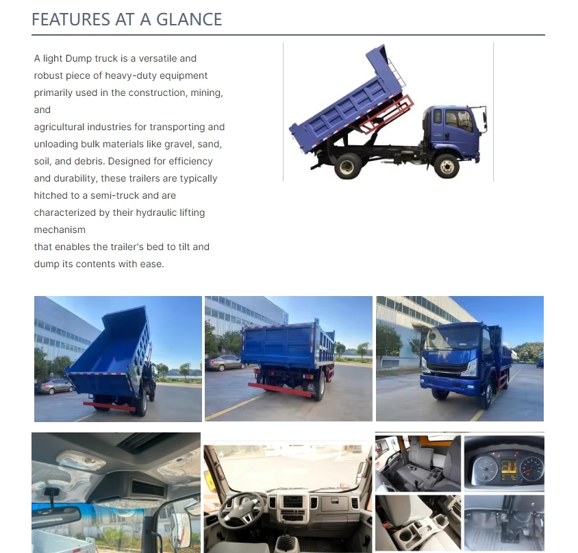 Light Dump Truck Semi Trailer: Perfect For Efficient Transportation And Unloading Of Small Loads And Bulk Materials