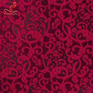 China 2019 Hot African Lace Fabric High Quality Red Lace Fabric For Garment wholesale