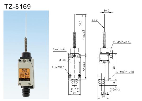 Quality Tend Limit Switch Spring Type TZ-8169  Position Switch TZ8169 for sale
