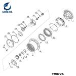 GM17VL GM18VL Excavator Final Drive Track Motor Parts