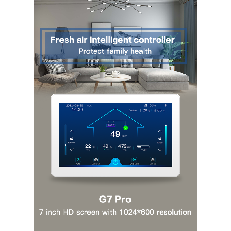 Smart Ventilation Fan Speed Control Fresh Air System Management Fresh Air Controller