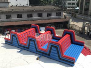China Event Red Giant Outdoor Inflatable 5K Obstacle Course Climbing Run , Inflatable 5K Obstacle wholesale