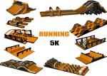 Sports Game Inflatable Fun 5K Non Toxic Material Environmental Friendly Modern