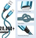 Nylon Braided USB Charging Data Transfer Cable OEM for IPhone 15