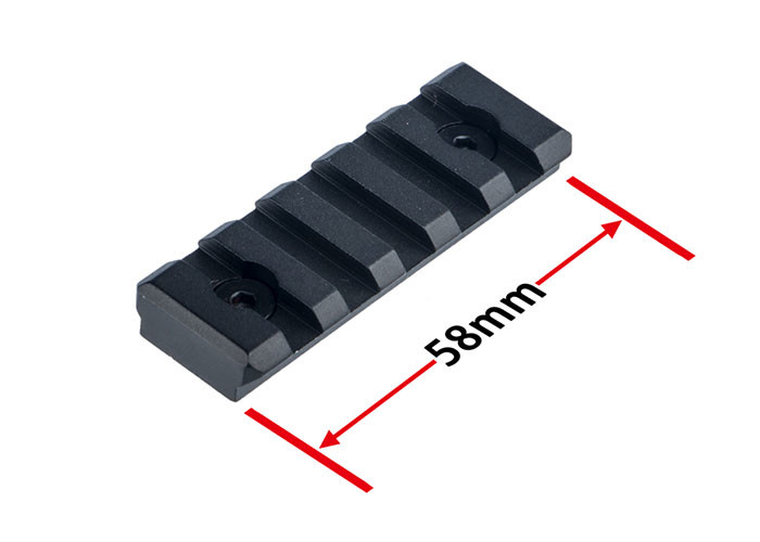 Metal 8 Slots Keymod Picatinny Rail 20mm Width Easy Installation Black Color