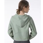 Black Yoga Sports Top Custom Women Running zipper Jacket Quick Dry