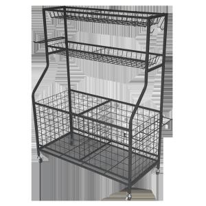 China Removable Black Sports Equipment Storage Rack For Ball Medicine wholesale