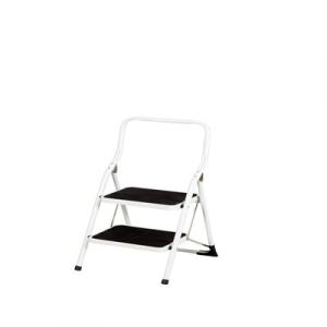 China Domestic Foldable Carbon Steel Hand Truck White Square 2 Step Folding Ladder wholesale