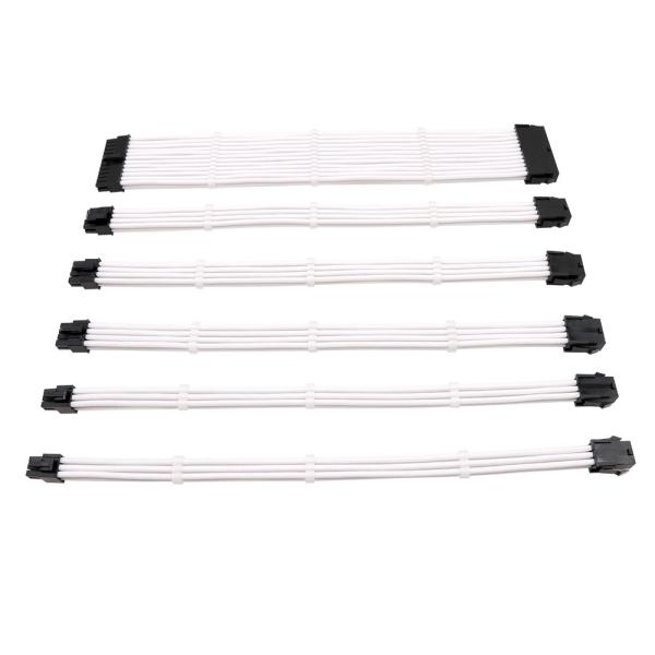 ATX Power Cable Power Supply Cable Psu Extension Braided Sleeved 30cm Kits
