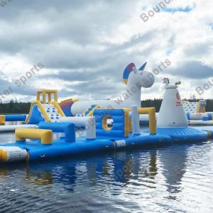 China Bouncia Lake Inflatable Water Obstacle Course For Adults And Kids wholesale