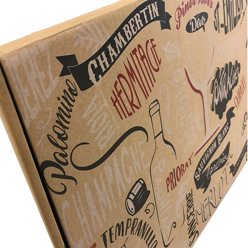 21cm×16cm×11cm Corrugated Shipping Boxes 6 Bottle Wine Shipping