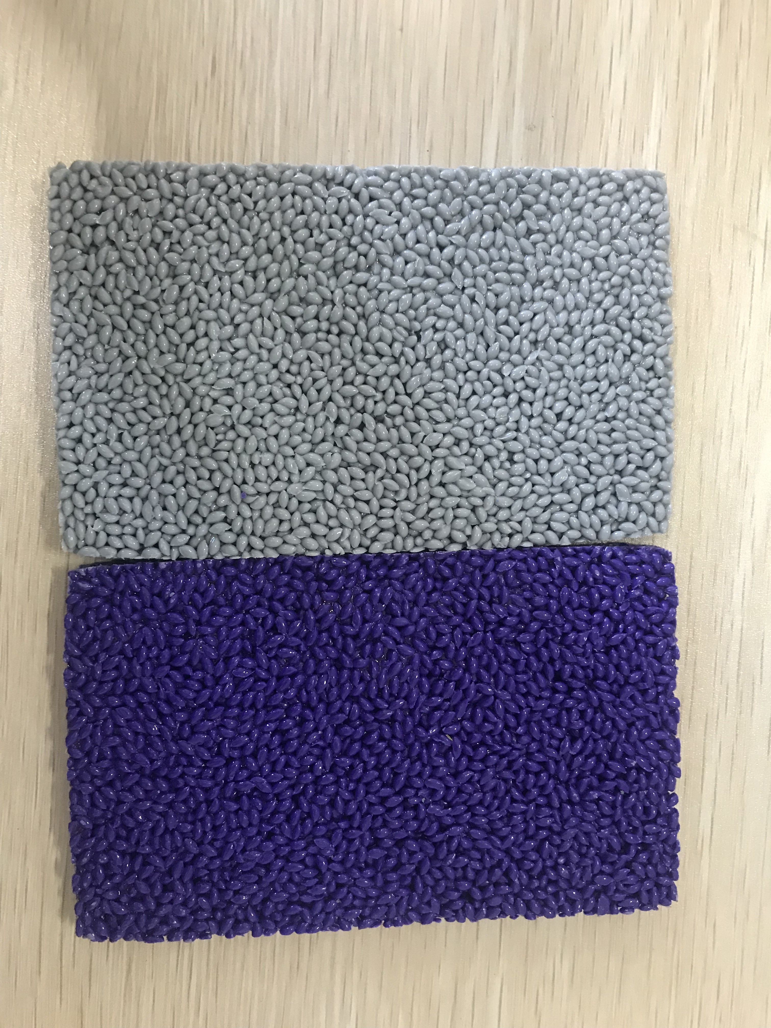 Kindergarten Rice Shape Blue Grey Coloured Rubber Crumb