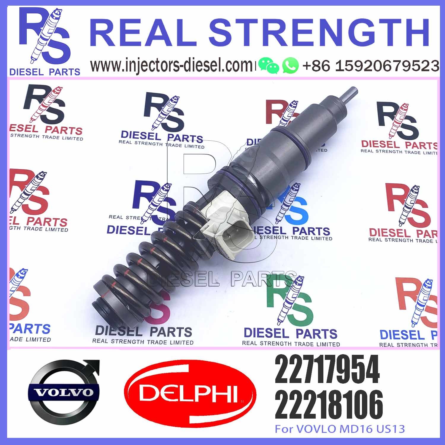 Diesel Engine Parts D13 D16 Engine Fuel Injector 21458369 Common Rail Fuel Injector 22499124 22717954