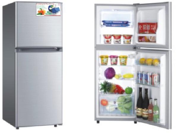 118L DC upright solar fridge freezer AC/DC compressor fridge ( upright double