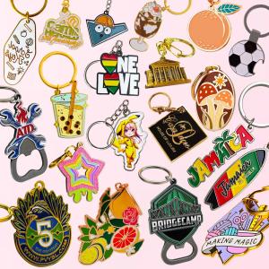 China Key Chain Custom Company Brand 2D 3D Logo Soft Hard Enamel Shaped Metal Keychain wholesale