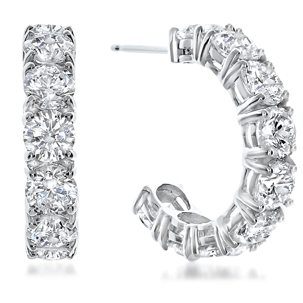 Jewelry Type EARRINGS 18K Gold Plated CZ Sleeper Hoop For Women's 925 Sterling Silver