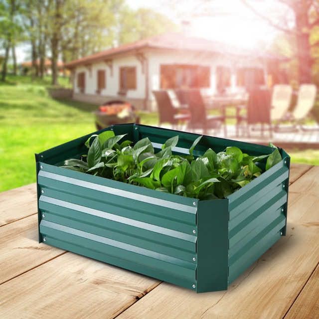 5ft 14.5lbs Raised Metal Garden Bed For Vegetables