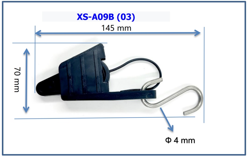 10 FTTX Fiber Optic Customized Diameter 201 304 Stainless Steel Wire U-Shaped Design Drop Cable Clamp