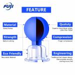 4 Pcs Glass Fire Cupping Jars Thick Glass Cupping Set Vacuum Cupping Glass Fire