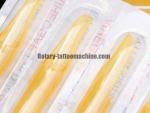 Plastic Disposable Tattoo Needle Tips , Flat / Round Open Tattoo Tip Set Yellow