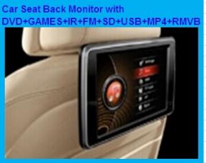 China car entertainment products 10.1” Headrest DVD Player with GAMES+IR+FM+SD+USB+MP4+RMVB wholesale