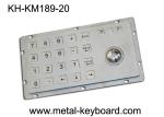 Rugged Kiosk Entry Keypad With Trackball , 24 Keys Stainless Steel Keypad