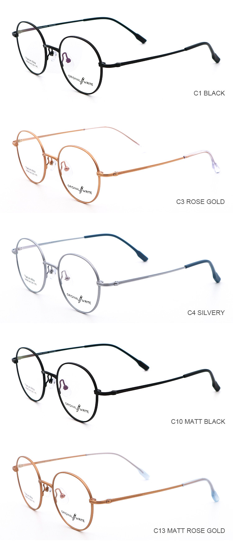 Unisex Fashionable Comfortable Glasses B Titanium Glasses 66365