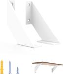 Fixed Support Heavy Duty 90 Degree Angle Design Wall Mounted White Metal Shelf