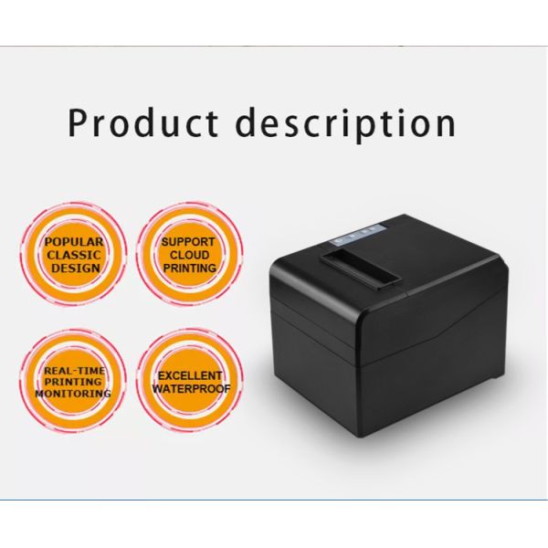 RJ11 Thermal Bluetooth Bill 80mm Receipt Printer USB Lan With Auto Cutter