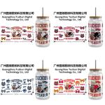 UVDTF packaging custom UV transfer stickers 16oz cup sleeve 24oz stickers DTF