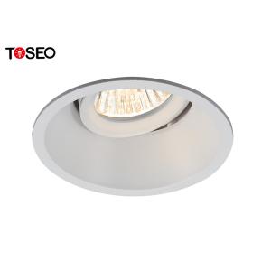 China Slim 85mm Cut Out Downlights , Deep Cup Black Living Room Ceiling Lights wholesale