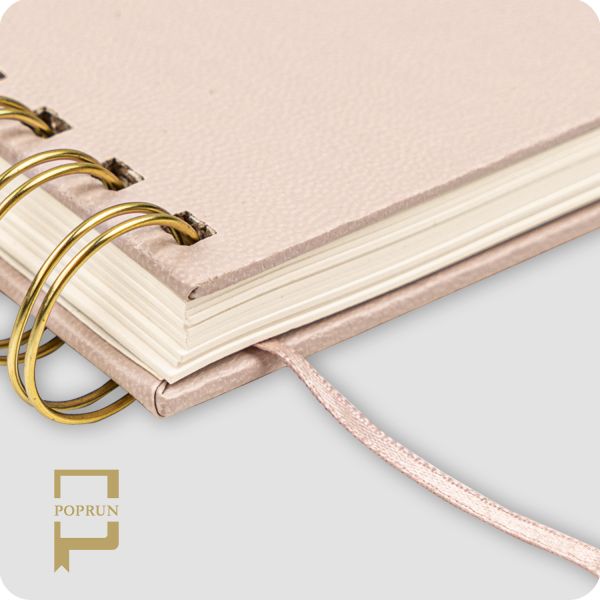 Leatherette Custom Hardcover Planner Jul. 2023 Jun. 2023 Light Pink