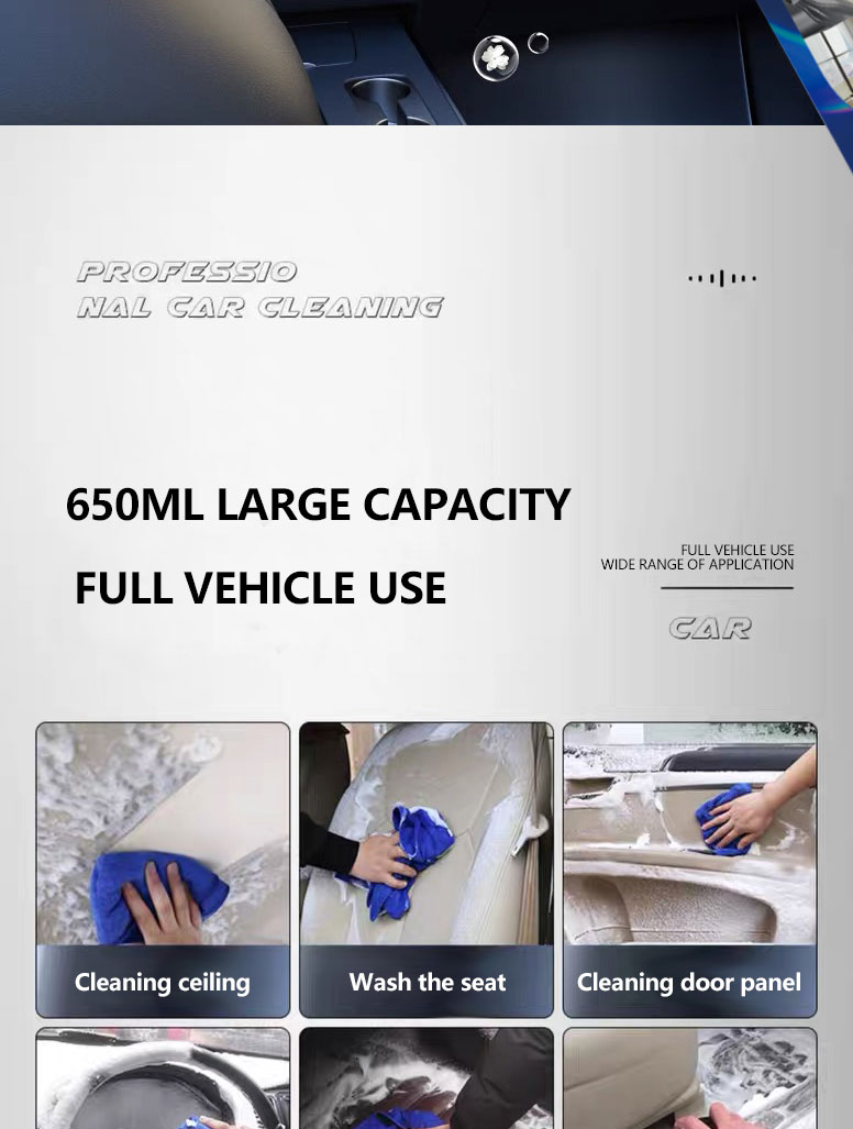 Multi-functional Interior Foam Cleaner for Car Wash and Leather Seat Decontamination