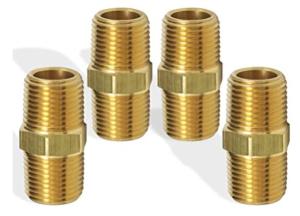China NPT Male Thread Brass Straight Hex Nipple Fitting Lead Free wholesale