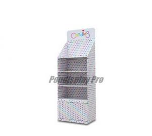 China Floor Standing Cardboard POS Displays 3 Flat Shelves For Candies on sale