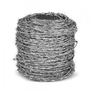 China Galvanized Metal Barbed Wire Farm Fence with Iron Wire and Barb Length of 1.5-3cm on sale