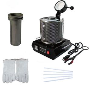 China Fast Speed Portable Gold Melting Furnace 130.35cm3 Crucible Capacity Less Burnt Loss wholesale