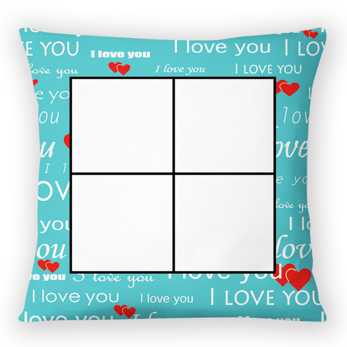 Short Plush 4 Panel Sublimation Pillow Case For Photos Printing