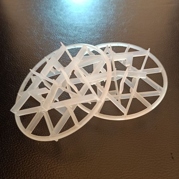 Plastic Snowflake Ring Column Packing 90mm For HCl Absorption In Various Processes