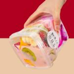 Transparent Plastic Round Custom Printed Ice Cream Candy Cookie Bucket With Lid